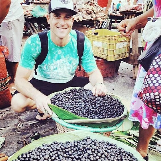 Buoy Bowls Owner Derek Sharpe sourcing açaí berries from the rainforest